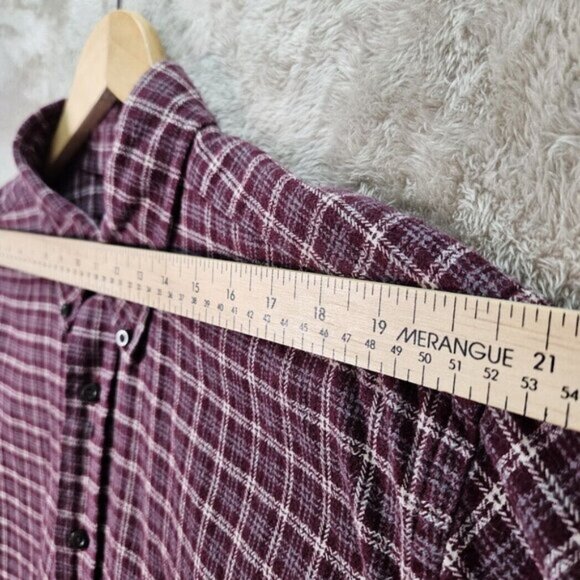 Eddie Bauer Flannel Shirt Mens Sz XLT Tall Button Up Relaxed Fit Plaid Checkered - Picture 6 of 10